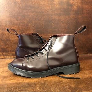 Doc Marten ankle lace up boots in burgundy - WORN ONCE